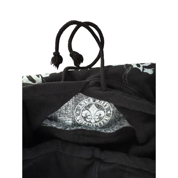 Affliction Jump Upcycled Black Hoodie Size S-M | SAME DAY SHIP | NEXT DAY SHIP - Picture 11 of 13